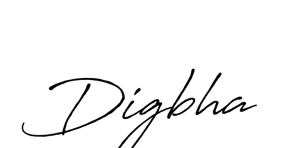 Use a signature maker to create a handwritten signature online. With this signature software, you can design (Antro_Vectra_Bolder) your own signature for name Digbha. Digbha signature style 7 images and pictures png