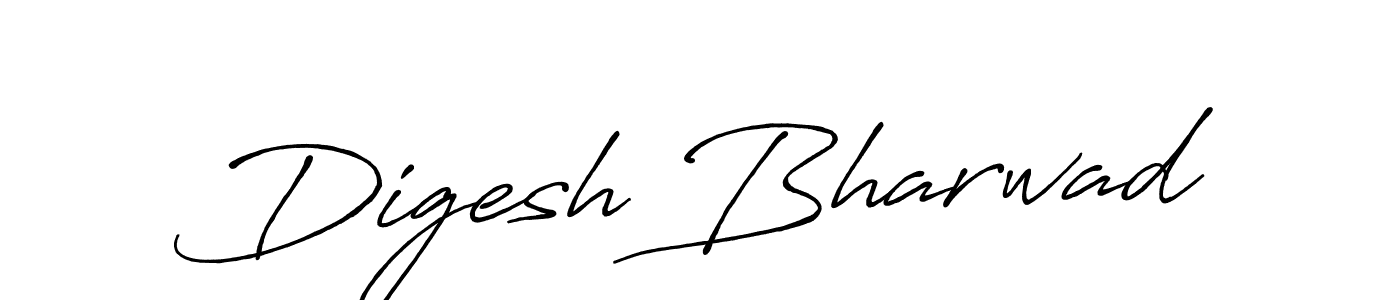 Also we have Digesh Bharwad name is the best signature style. Create professional handwritten signature collection using Antro_Vectra_Bolder autograph style. Digesh Bharwad signature style 7 images and pictures png
