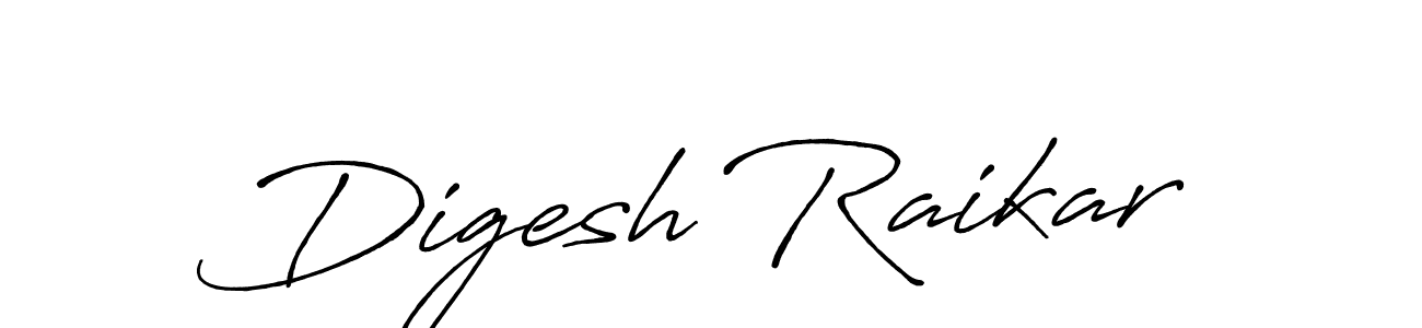 Use a signature maker to create a handwritten signature online. With this signature software, you can design (Antro_Vectra_Bolder) your own signature for name Digesh Raikar. Digesh Raikar signature style 7 images and pictures png