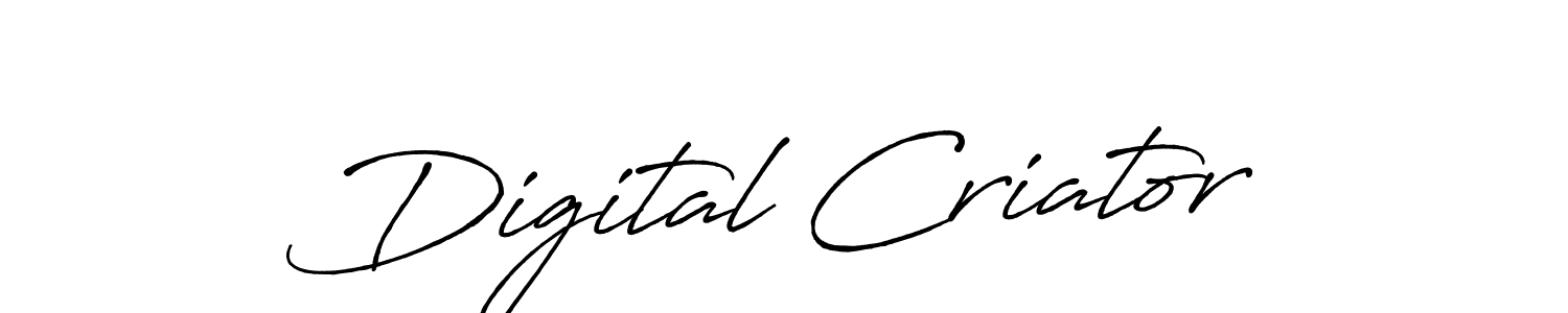 Digital Criator stylish signature style. Best Handwritten Sign (Antro_Vectra_Bolder) for my name. Handwritten Signature Collection Ideas for my name Digital Criator. Digital Criator signature style 7 images and pictures png