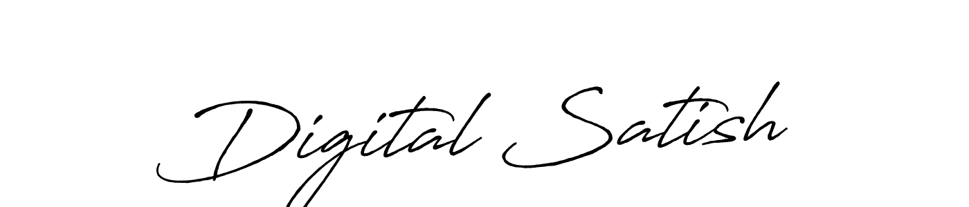 This is the best signature style for the Digital Satish name. Also you like these signature font (Antro_Vectra_Bolder). Mix name signature. Digital Satish signature style 7 images and pictures png