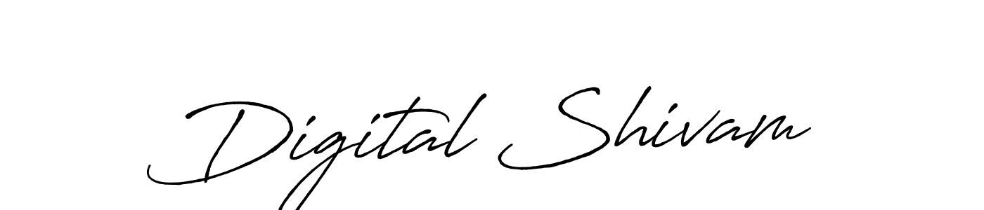 Digital Shivam stylish signature style. Best Handwritten Sign (Antro_Vectra_Bolder) for my name. Handwritten Signature Collection Ideas for my name Digital Shivam. Digital Shivam signature style 7 images and pictures png