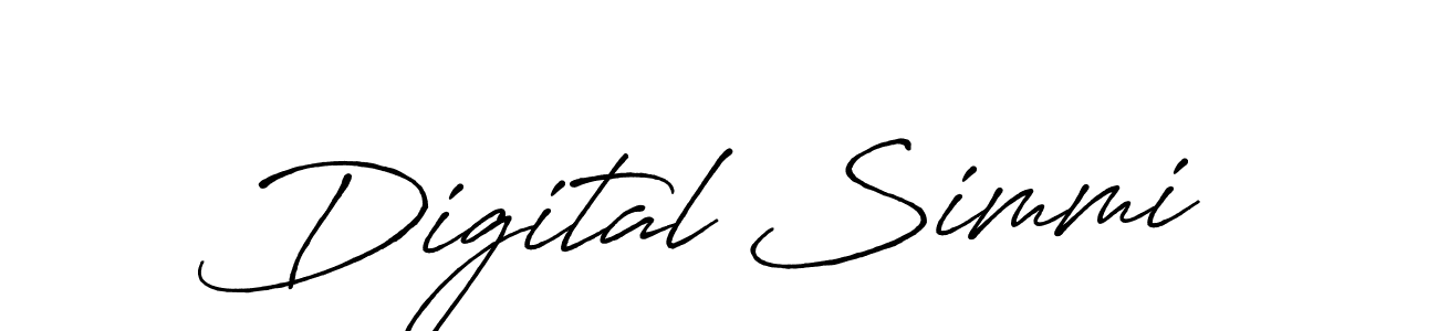 Design your own signature with our free online signature maker. With this signature software, you can create a handwritten (Antro_Vectra_Bolder) signature for name Digital Simmi. Digital Simmi signature style 7 images and pictures png