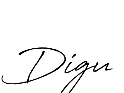 Digu stylish signature style. Best Handwritten Sign (Antro_Vectra_Bolder) for my name. Handwritten Signature Collection Ideas for my name Digu. Digu signature style 7 images and pictures png