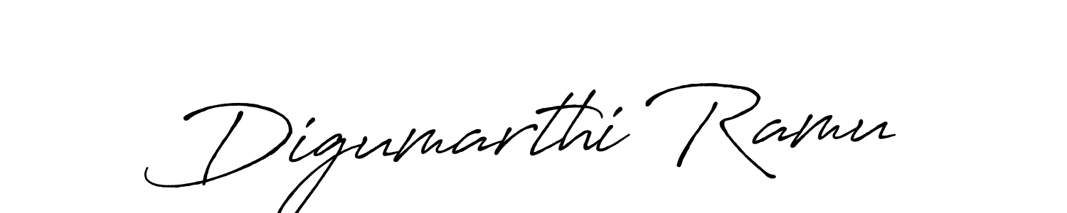 Create a beautiful signature design for name Digumarthi Ramu. With this signature (Antro_Vectra_Bolder) fonts, you can make a handwritten signature for free. Digumarthi Ramu signature style 7 images and pictures png