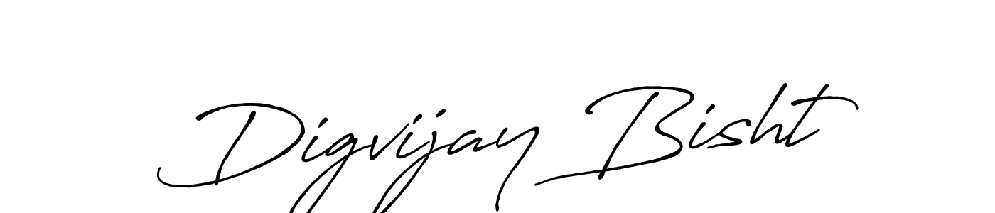Create a beautiful signature design for name Digvijay Bisht. With this signature (Antro_Vectra_Bolder) fonts, you can make a handwritten signature for free. Digvijay Bisht signature style 7 images and pictures png