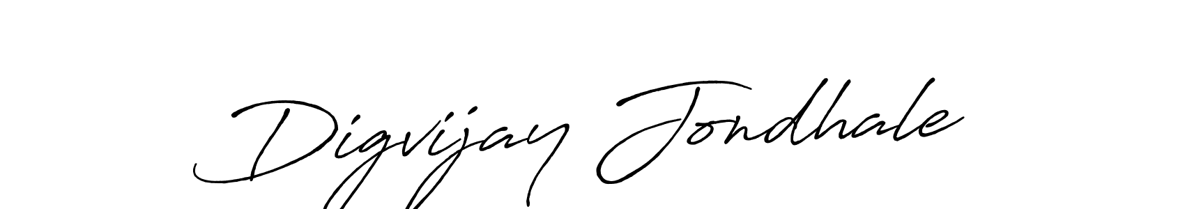 Create a beautiful signature design for name Digvijay Jondhale. With this signature (Antro_Vectra_Bolder) fonts, you can make a handwritten signature for free. Digvijay Jondhale signature style 7 images and pictures png