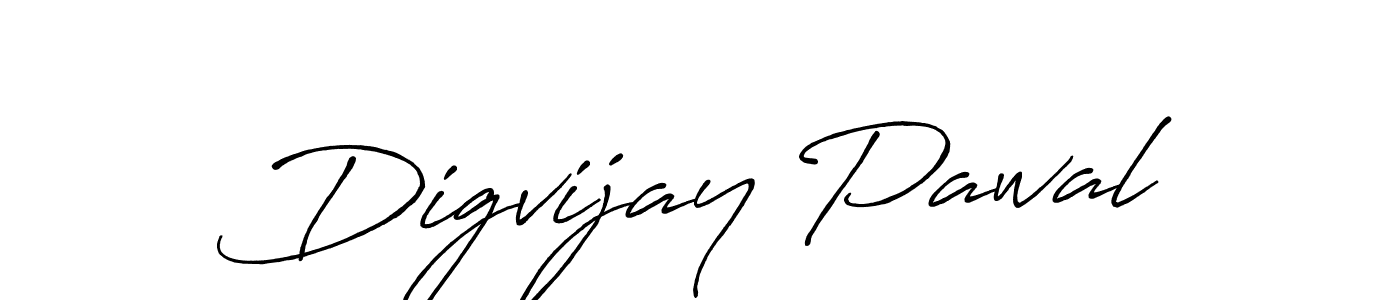 Design your own signature with our free online signature maker. With this signature software, you can create a handwritten (Antro_Vectra_Bolder) signature for name Digvijay Pawal. Digvijay Pawal signature style 7 images and pictures png