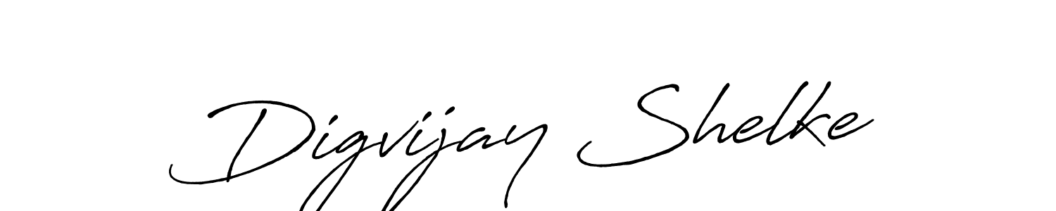 Create a beautiful signature design for name Digvijay Shelke. With this signature (Antro_Vectra_Bolder) fonts, you can make a handwritten signature for free. Digvijay Shelke signature style 7 images and pictures png