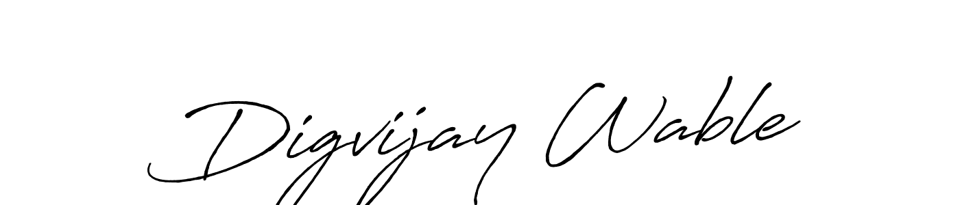 Design your own signature with our free online signature maker. With this signature software, you can create a handwritten (Antro_Vectra_Bolder) signature for name Digvijay Wable. Digvijay Wable signature style 7 images and pictures png