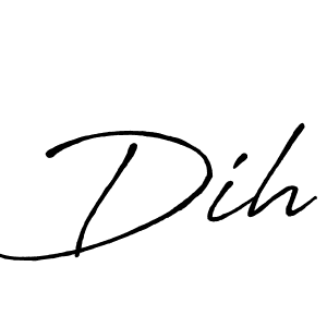 Make a beautiful signature design for name Dih. With this signature (Antro_Vectra_Bolder) style, you can create a handwritten signature for free. Dih signature style 7 images and pictures png