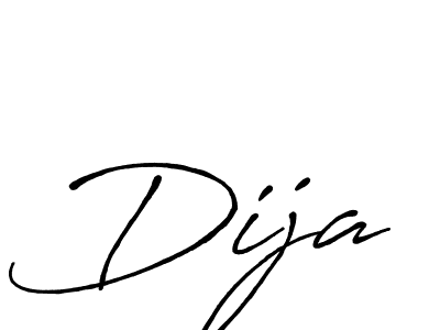 How to make Dija signature? Antro_Vectra_Bolder is a professional autograph style. Create handwritten signature for Dija name. Dija signature style 7 images and pictures png