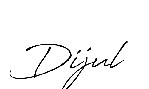 How to make Dijul name signature. Use Antro_Vectra_Bolder style for creating short signs online. This is the latest handwritten sign. Dijul signature style 7 images and pictures png