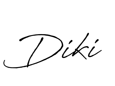 How to make Diki signature? Antro_Vectra_Bolder is a professional autograph style. Create handwritten signature for Diki name. Diki signature style 7 images and pictures png