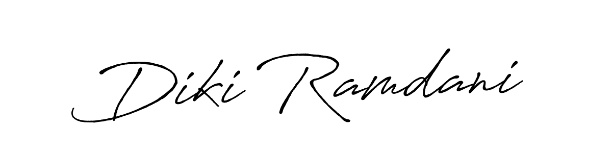 Create a beautiful signature design for name Diki Ramdani. With this signature (Antro_Vectra_Bolder) fonts, you can make a handwritten signature for free. Diki Ramdani signature style 7 images and pictures png