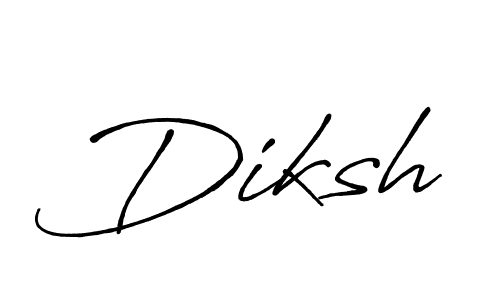 Create a beautiful signature design for name Diksh. With this signature (Antro_Vectra_Bolder) fonts, you can make a handwritten signature for free. Diksh signature style 7 images and pictures png