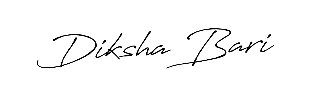 Use a signature maker to create a handwritten signature online. With this signature software, you can design (Antro_Vectra_Bolder) your own signature for name Diksha Bari. Diksha Bari signature style 7 images and pictures png