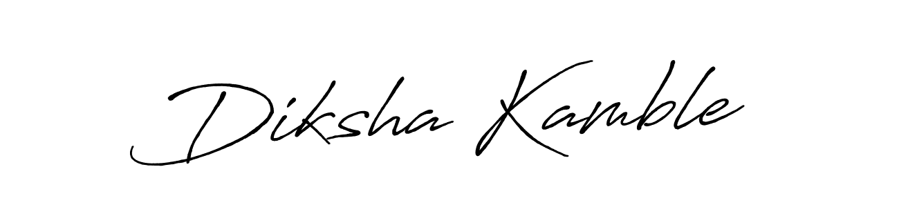How to make Diksha Kamble name signature. Use Antro_Vectra_Bolder style for creating short signs online. This is the latest handwritten sign. Diksha Kamble signature style 7 images and pictures png