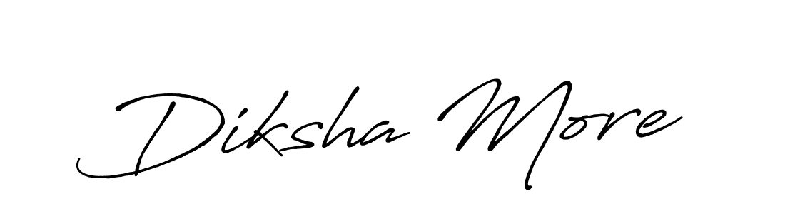 How to make Diksha More name signature. Use Antro_Vectra_Bolder style for creating short signs online. This is the latest handwritten sign. Diksha More signature style 7 images and pictures png