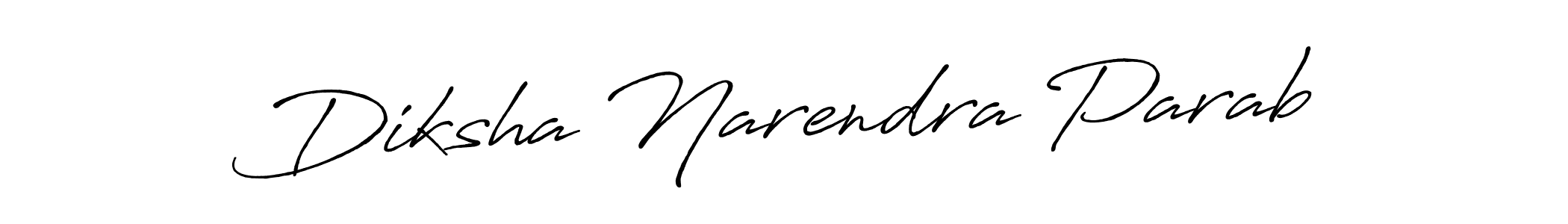 How to make Diksha Narendra Parab name signature. Use Antro_Vectra_Bolder style for creating short signs online. This is the latest handwritten sign. Diksha Narendra Parab signature style 7 images and pictures png