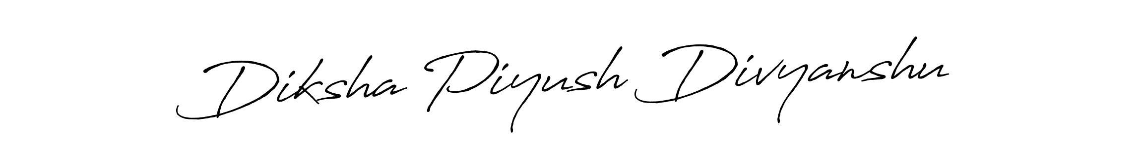 Use a signature maker to create a handwritten signature online. With this signature software, you can design (Antro_Vectra_Bolder) your own signature for name Diksha Piyush Divyanshu. Diksha Piyush Divyanshu signature style 7 images and pictures png