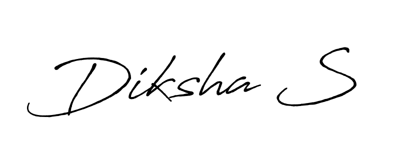 Create a beautiful signature design for name Diksha S. With this signature (Antro_Vectra_Bolder) fonts, you can make a handwritten signature for free. Diksha S signature style 7 images and pictures png