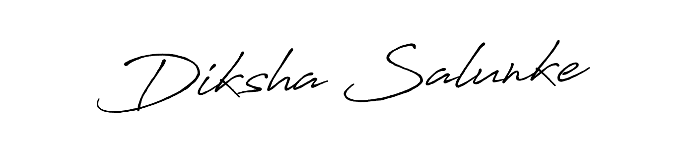 Use a signature maker to create a handwritten signature online. With this signature software, you can design (Antro_Vectra_Bolder) your own signature for name Diksha Salunke. Diksha Salunke signature style 7 images and pictures png