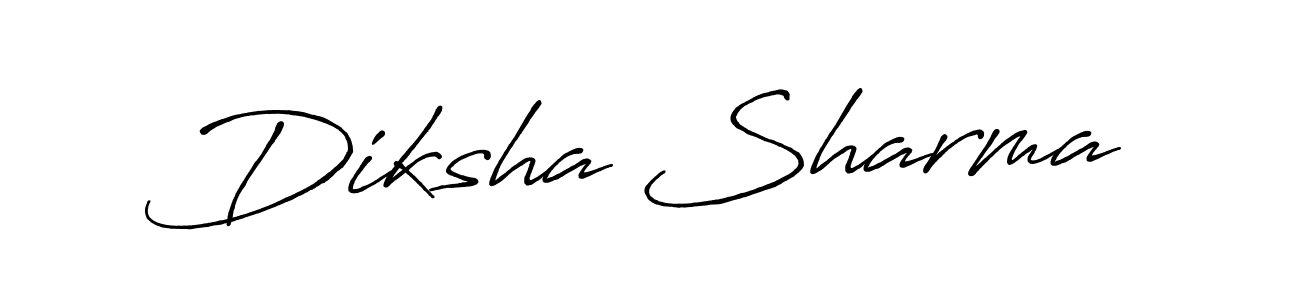 Diksha Sharma stylish signature style. Best Handwritten Sign (Antro_Vectra_Bolder) for my name. Handwritten Signature Collection Ideas for my name Diksha Sharma. Diksha Sharma signature style 7 images and pictures png