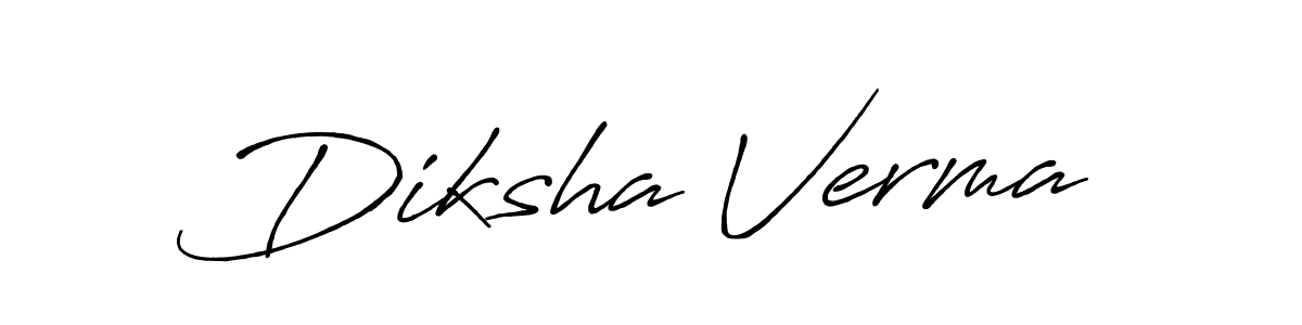 How to make Diksha Verma signature? Antro_Vectra_Bolder is a professional autograph style. Create handwritten signature for Diksha Verma name. Diksha Verma signature style 7 images and pictures png