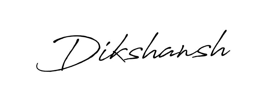 Design your own signature with our free online signature maker. With this signature software, you can create a handwritten (Antro_Vectra_Bolder) signature for name Dikshansh. Dikshansh signature style 7 images and pictures png