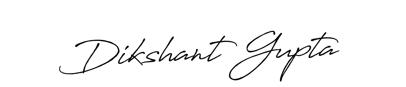 How to make Dikshant Gupta name signature. Use Antro_Vectra_Bolder style for creating short signs online. This is the latest handwritten sign. Dikshant Gupta signature style 7 images and pictures png