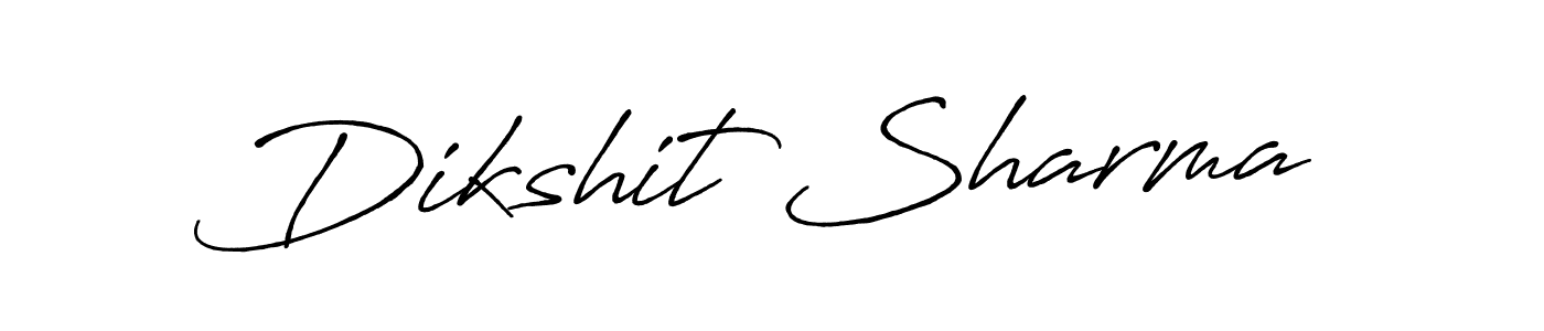 Create a beautiful signature design for name Dikshit Sharma. With this signature (Antro_Vectra_Bolder) fonts, you can make a handwritten signature for free. Dikshit Sharma signature style 7 images and pictures png