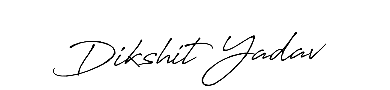 Design your own signature with our free online signature maker. With this signature software, you can create a handwritten (Antro_Vectra_Bolder) signature for name Dikshit Yadav. Dikshit Yadav signature style 7 images and pictures png
