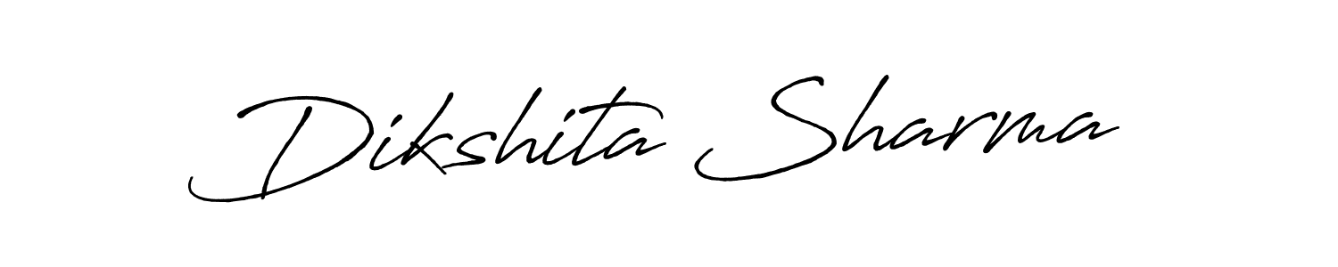 Create a beautiful signature design for name Dikshita Sharma. With this signature (Antro_Vectra_Bolder) fonts, you can make a handwritten signature for free. Dikshita Sharma signature style 7 images and pictures png