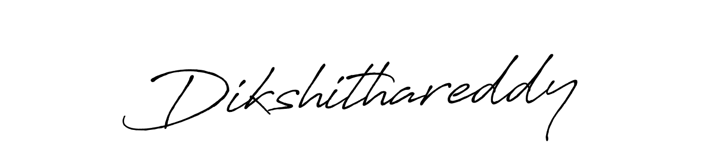 How to make Dikshithareddy name signature. Use Antro_Vectra_Bolder style for creating short signs online. This is the latest handwritten sign. Dikshithareddy signature style 7 images and pictures png