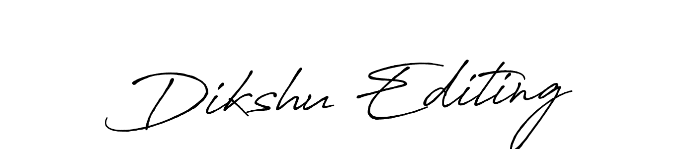 How to make Dikshu Editing name signature. Use Antro_Vectra_Bolder style for creating short signs online. This is the latest handwritten sign. Dikshu Editing signature style 7 images and pictures png