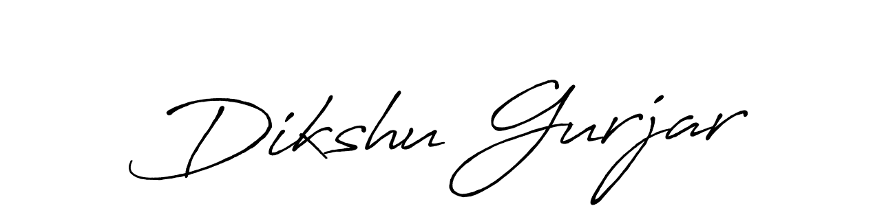 How to make Dikshu Gurjar signature? Antro_Vectra_Bolder is a professional autograph style. Create handwritten signature for Dikshu Gurjar name. Dikshu Gurjar signature style 7 images and pictures png
