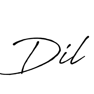 Dil stylish signature style. Best Handwritten Sign (Antro_Vectra_Bolder) for my name. Handwritten Signature Collection Ideas for my name Dil. Dil signature style 7 images and pictures png