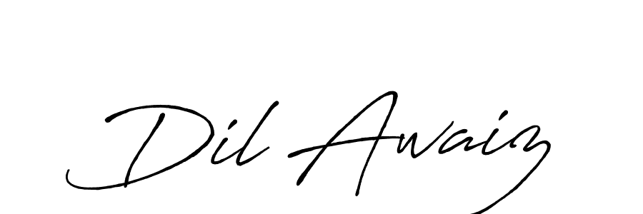 You should practise on your own different ways (Antro_Vectra_Bolder) to write your name (Dil Awaiz) in signature. don't let someone else do it for you. Dil Awaiz signature style 7 images and pictures png