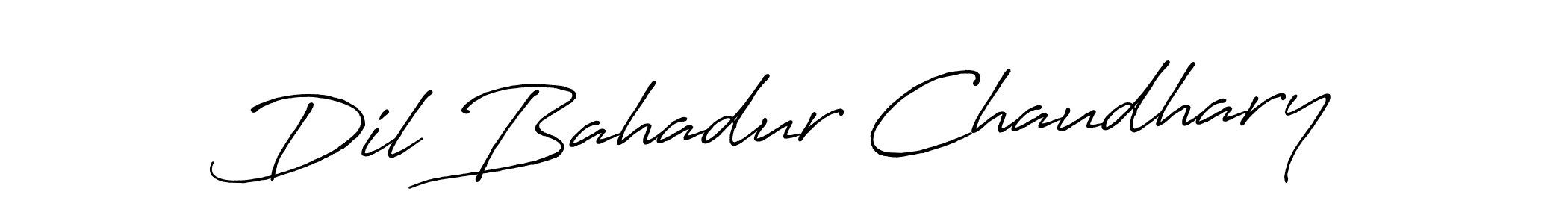 How to make Dil Bahadur Chaudhary name signature. Use Antro_Vectra_Bolder style for creating short signs online. This is the latest handwritten sign. Dil Bahadur Chaudhary signature style 7 images and pictures png