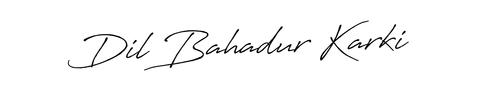 Design your own signature with our free online signature maker. With this signature software, you can create a handwritten (Antro_Vectra_Bolder) signature for name Dil Bahadur Karki. Dil Bahadur Karki signature style 7 images and pictures png