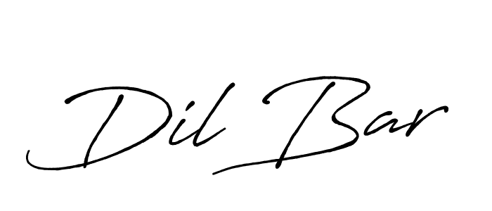 Use a signature maker to create a handwritten signature online. With this signature software, you can design (Antro_Vectra_Bolder) your own signature for name Dil Bar. Dil Bar signature style 7 images and pictures png