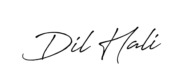 Also we have Dil Hali name is the best signature style. Create professional handwritten signature collection using Antro_Vectra_Bolder autograph style. Dil Hali signature style 7 images and pictures png