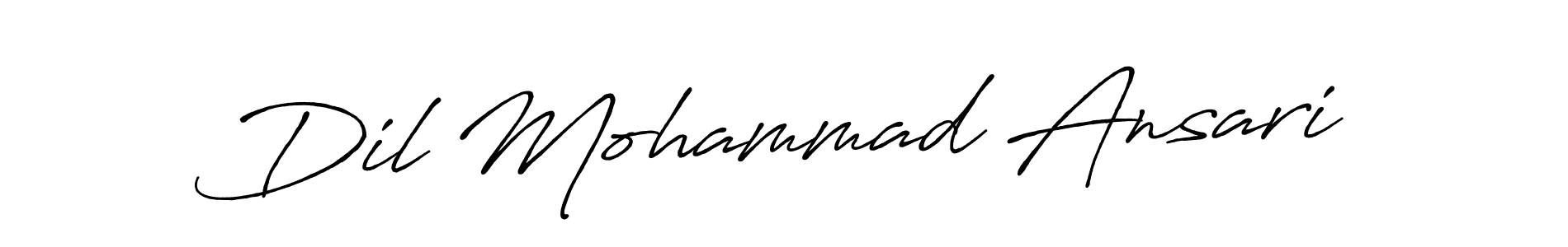Make a beautiful signature design for name Dil Mohammad Ansari. With this signature (Antro_Vectra_Bolder) style, you can create a handwritten signature for free. Dil Mohammad Ansari signature style 7 images and pictures png