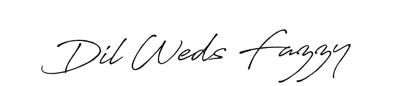 Also we have Dil Weds Fazzy name is the best signature style. Create professional handwritten signature collection using Antro_Vectra_Bolder autograph style. Dil Weds Fazzy signature style 7 images and pictures png