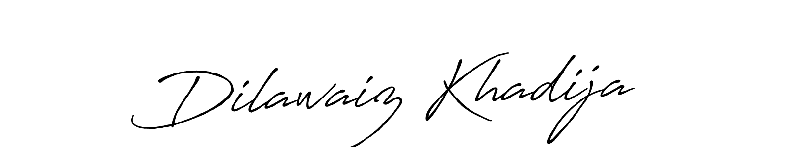 Make a beautiful signature design for name Dilawaiz Khadija. With this signature (Antro_Vectra_Bolder) style, you can create a handwritten signature for free. Dilawaiz Khadija signature style 7 images and pictures png