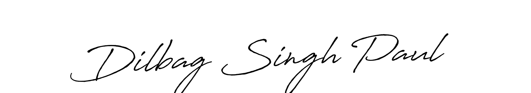 Make a beautiful signature design for name Dilbag Singh Paul. With this signature (Antro_Vectra_Bolder) style, you can create a handwritten signature for free. Dilbag Singh Paul signature style 7 images and pictures png