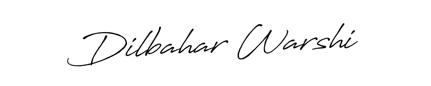Also You can easily find your signature by using the search form. We will create Dilbahar Warshi name handwritten signature images for you free of cost using Antro_Vectra_Bolder sign style. Dilbahar Warshi signature style 7 images and pictures png