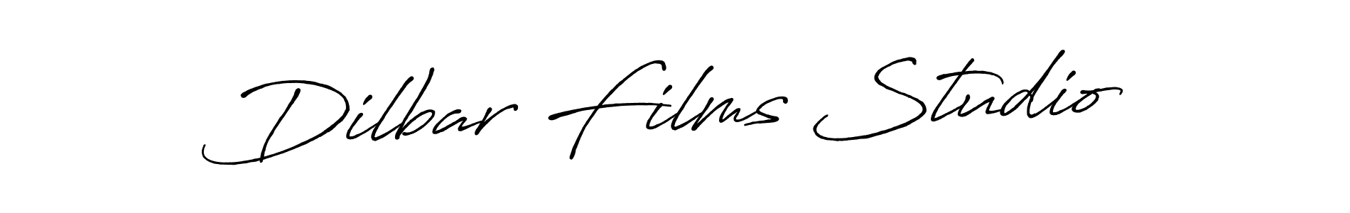 Create a beautiful signature design for name Dilbar Films Studio. With this signature (Antro_Vectra_Bolder) fonts, you can make a handwritten signature for free. Dilbar Films Studio signature style 7 images and pictures png