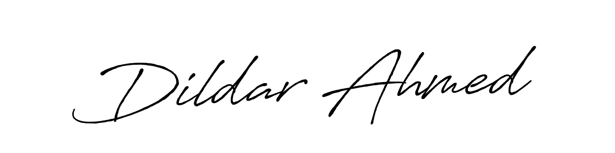 Also we have Dildar Ahmed name is the best signature style. Create professional handwritten signature collection using Antro_Vectra_Bolder autograph style. Dildar Ahmed signature style 7 images and pictures png